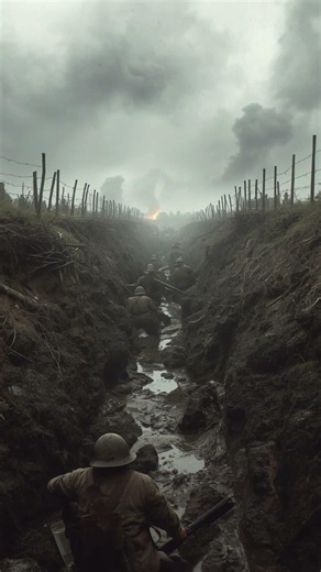 During World War I, armies adopted trench warfare formations