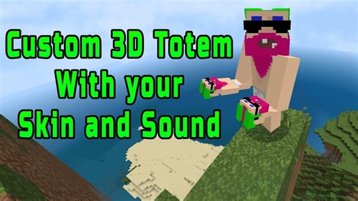 TotemSG 3D - Custom 3D Totem Texture, Sound. Totem with texture your skin! Minecraft Texture Pack
