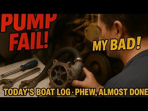 Boat Log - Jabsco Raw Water Pump Replacement - CAT 3208 Engine Repair on Ocean Alexander 50 Serenity