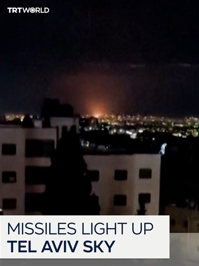 Iranian Missile Strike on Tel Aviv: Air Defense in Action