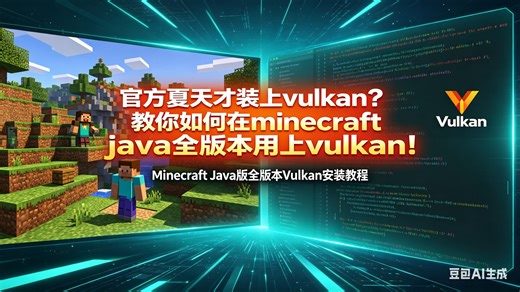 官方夏天才装上vulkan？教你如何在minecraft java全版本用上vulkan！