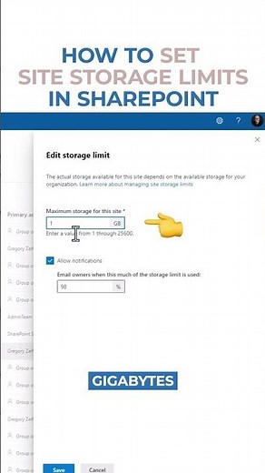 How to set Site Storage Limits in SharePoint
