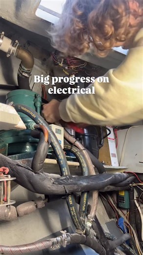 Rhoads Amadon | Cape Horn refit episode ♾️. Finally really getting somewhere on replacing the old electric system. I was able to remove almost all of the... | Instagram