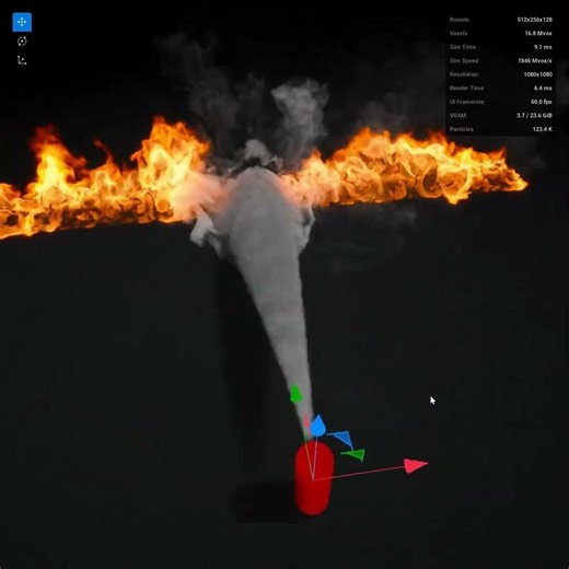 Fire Extinguisher Simulation with #EmberGen #dellpromax #nvidia