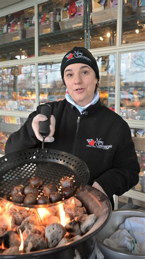 Nino Salvaggio on Instagram: "🌰✨ Chestnuts roasting = instant holiday magic ✨🌰 Chef Jacqueline is getting us in the festive spirit with an easy at-home chestnut roasting demo using fresh, U.S.-grown chestnuts from Nino Salvaggio International Marketplace. Score ✔️ Soak ✔️ Roast 🔥 or bake 🔥 Peel & enjoy 😍 Find fresh chestnuts in store now — and don’t forget to grab our roasting guide (also available online) for all the cozy details. #HolidayFlavors #ChestnutsRoasting #HolidayTraditions #Seas