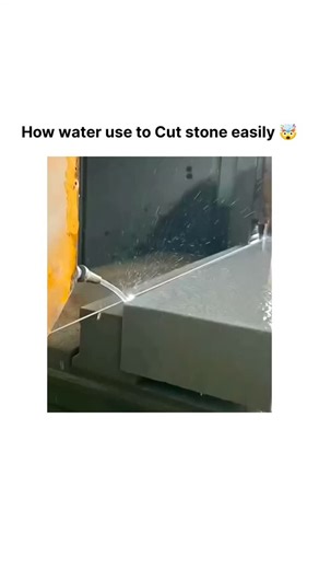 Global clip hub. io on Instagram: "Ever wondered how you can use water to cut through solid rock? 🌊 It's not a trick, it's a powerful engineering marvel called waterjet cutting! This incredible technology harnesses the power of water under immense pressure—up to 90,000 PSI, or more! But for cutting hard materials like stone, the secret isn't just the water. It’s the addition of a fine abrasive, like garnet sand, into the high-speed water stream. This abrasive turns the water jet into a tiny, hi