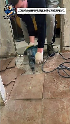 Ceiling Tile Removal Hack | Fast Demolition with Rotary Hammer