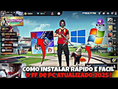 COMO INSTALAR FREE FIRE NO NOTEBOOK E PC FRACO NA NOVA ATUALIZAÇÃO MELHOR EMULADOR PRA PC FRACO 2025