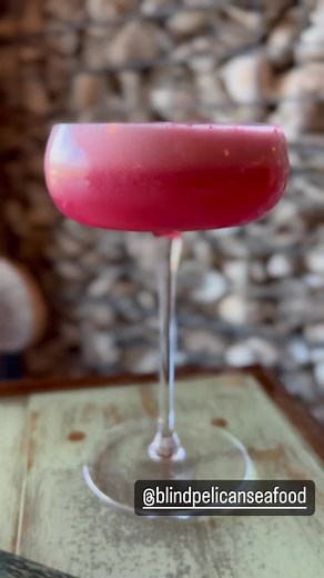 7.7K views · 77 reactions | Our new seasonal cocktail! Burning Love (Raspberry Hibiscus Habanero) Martini!  | The Blind Pelican Seafood House | Facebook