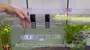 Dual-Chamber Aquarium Fish Breeder & Isolation Box, Transparent Hatching Incubator Tank with Suction Cups & Hook, Nursery for Livebearer Guppy Fry Breeding and Betta Fish, Shrimp Quarantine