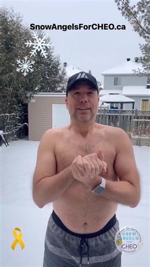First Snow Angel of 2024 for the kids fighting cancer at CHEO. Show me your snow angel in a bathing suit, swimsuit, or bikini, tag someone, and pass it on. How many snow angels in bathing suits can we do before the snow is gone? It's for a great cause! Please donate and share your snow angel. SnowAngelsForCHEO.ca #fypage #sa4cheo #prophysiocares #cheohospital #snowangelsforcheo #makeanimpression #prophysio #fightkidscancer #kickcancersbutt #snowangelchallenge #prophysiosnowangels