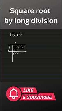 Find Square Root Fast! 🚀 | Long Division Method #Shorts #mathstricks