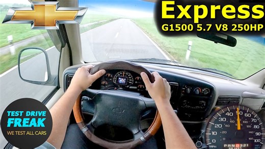 1999 Chevrolet Express G1500 Mark III LX 5.7 V8 250 HP country road POV drive