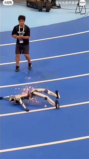 Historic first as Chinese robot beats Usain Bolt's 100m world record at Beijing games | BBC News