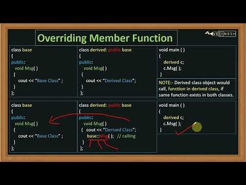 Function Overriding In C++ | C++ Tutorial for Beginners