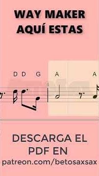 Way Maker, Partituras para saxofón alto, tenor, soprano, flauta y violín