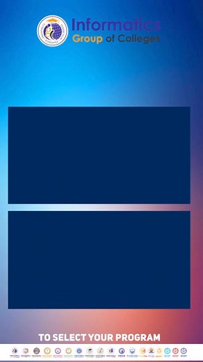 "Press 'Pause' on the screen and choose your program to study at the Informatics Group of Colleges. #Education #Informatics #College #Study #Programs #Technology #Future" | Informatics Group of Colleges