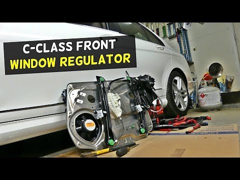 MERCEDES W204 FRONT WINDOW REGULATOR REPLACEMENT REMOVAL C200 C220 C250 C300 C350