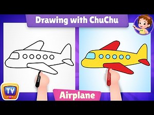 How to Draw an Airplane? - More Drawings with ChuChu - ChuChu TV Drawing Lessons for Kids