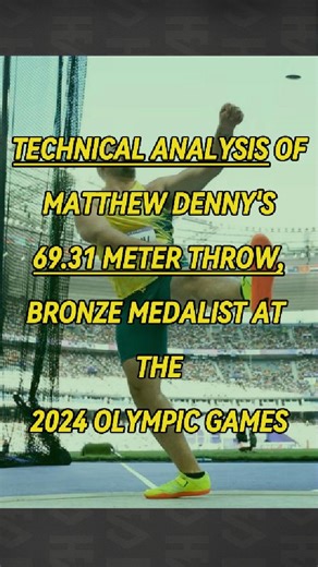 Dallin Shurts on Instagram: "Technical analysis of Matthew Denny's 69.31 meter throw to m which win him the bronze medal at the 2024 Olympic games! #technicalanalysis #technique #discusthrow #coach #throw"