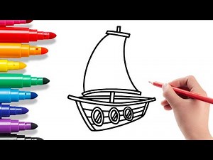 How to Color a Boat | Creative and Colorful Art ⛵🖌