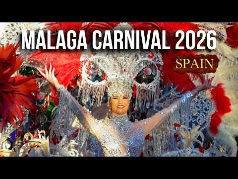 Carnival in MÁLAGA 🎭 | Grand Street Parade & City Celebration 4K