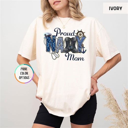 Comfort Colors® Custom Proud Navy Mom Shirt, Military Mom Gift, Nautical Mom Tee, Navy Family Tshirt, Anchor Sailor Shirt, Soldier Mom Tee - Etsy