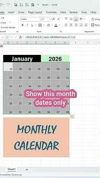 Create universal calendar to plan everything in #excel #exceltips #exceltutorial