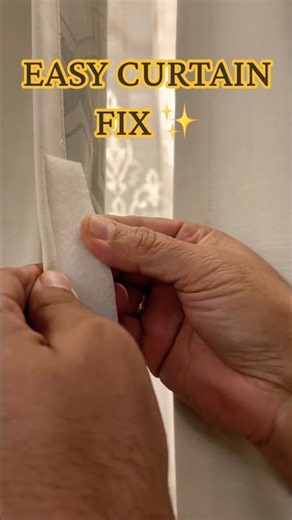 Curtain Fix Made Easy! ✨ Self-Adhesive Velcro Tape