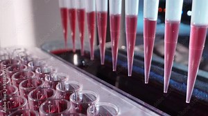 Modern PCR test robotic machine, molecular genetic research laboratory, Automated DNA Processor real-time PCR cycler.
