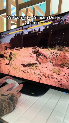 Crimson Desert : fist by fist. This champ from black desert #alienware #gameday #ps5 #crimsondesert