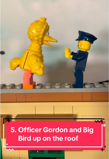 Officer Gordon and Big Bird: A Humorous Rooftop Adventure