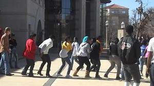 Kappa Alpha Psi celebrates their founding week in front of the SUB Feb. 17, 2010. | Texas Tech University