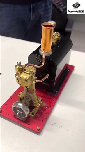 Preview! Single-cylinder vertical steam engine #engine #diy #retrol #foryou