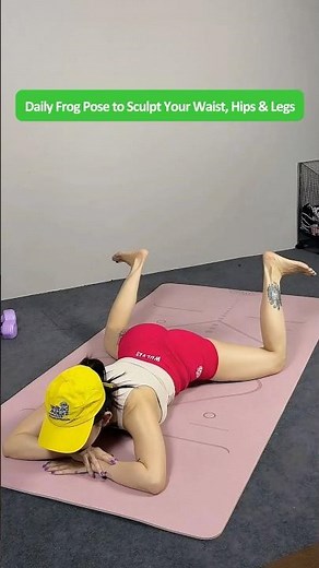 Do frog pose at home to tone your waist, fix hip dips, and shape beautiful legs and glutes!