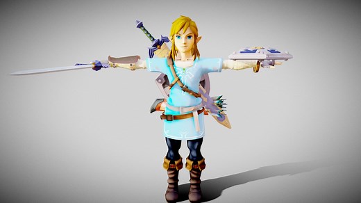 link (Breath of the Wild) - Download Free 3D model by 雨宮レン (@oscar3dmodel)