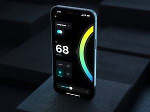 Mobile App UI Animation for Smart Thermostat Control