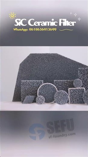 Ceramic Foam Filter | Silicon Carbide | Metal Filtration #casting #foundry #iron #copper