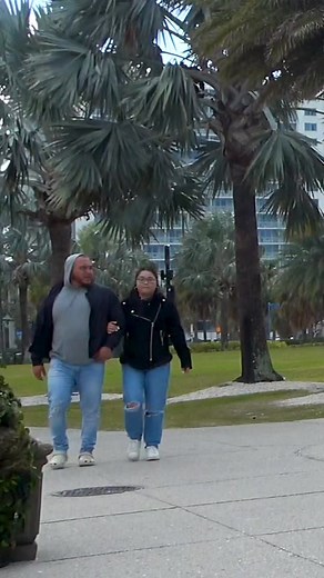 Casual Outdoor Stroll: Man and Woman in Nature