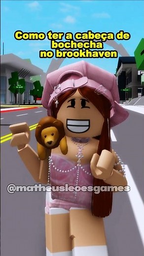 Como ter a cabeça de bochecha no brookhaven #roblox #matheusleoesgames