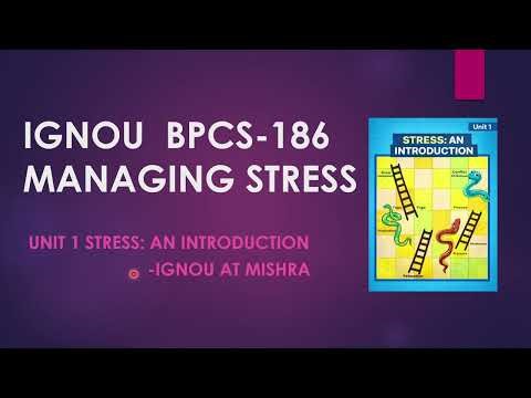PART 2 |IGNOU BPCS 186 |UNIT 1 STRESS: AN INTRODUCTION | FULL EXPLANATION | HINGLISH | EXAM ORIENTED