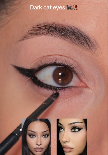 Dark Smokey Cat Eyes Makeup Tutorial for Halloween