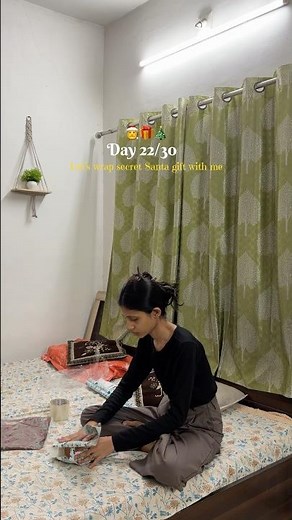 Day 22/30 | let’s wrap secret Santa gift with me🎄🎁 #ytshorts #minivlog #dailyvlog