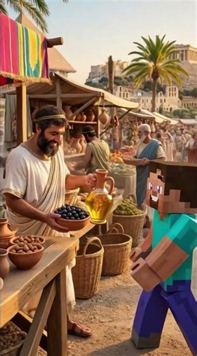 What If Minecraft Steve Spawned in Ancient Greece?⛏️