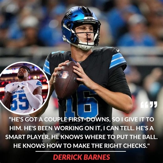 “A Bold Statement From Inside the Lions Locker Room: Derrick Barnes Says the MVP Race Should Already Be Over — Here’s Why It’s Goff” DETAILS IN COMMENTS👇👇👇 | Lions Legacy Hubt