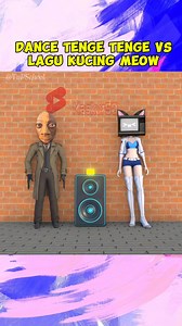 Dance tenge tenge vs lagu kucing meow #meow #tvman | Animasi