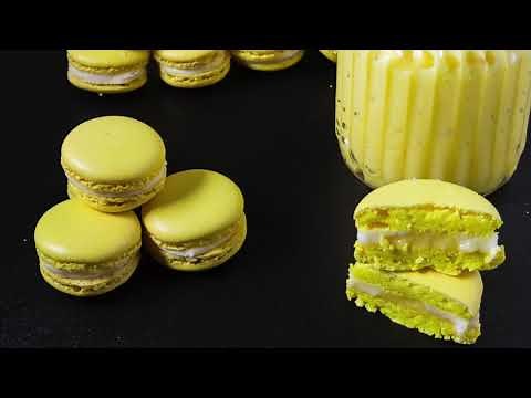 Lemon French Macarons with lemon curd | No-Fail Recipe