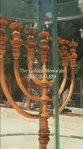 Golden Menorah in Jerusalem ✨ A Symbol of Ancient Israel