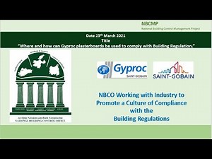 Where and how can Gyproc plasterboards be used to comply with Building Regulation