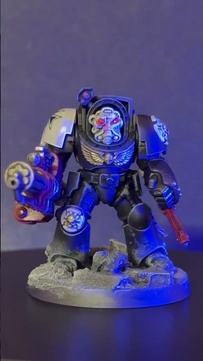 Black Templar Terminator Transition #warhammer #warhammer40k #blacktemplars #miniaturepainter